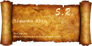 Simonka Rita névjegykártya